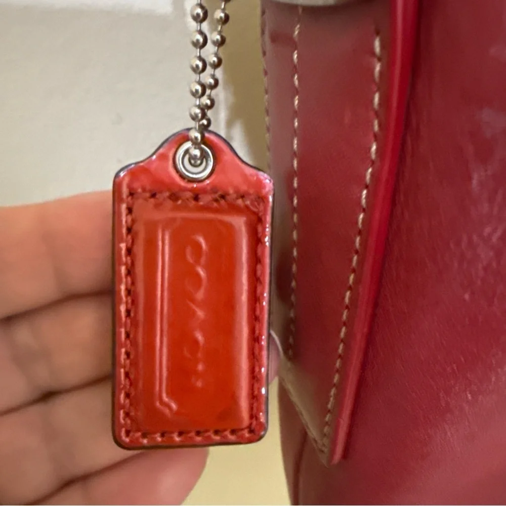 COACH SohoVintage Rusty Red Leather Hobo Crossbody classic Coach bucket Handbag